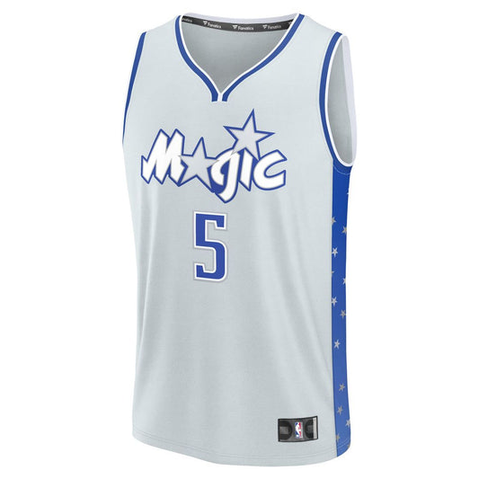 Paolo Banchero Orlando Magic Fanatics Youth 2025/26 City Edition Fast Break Jersey - Silver