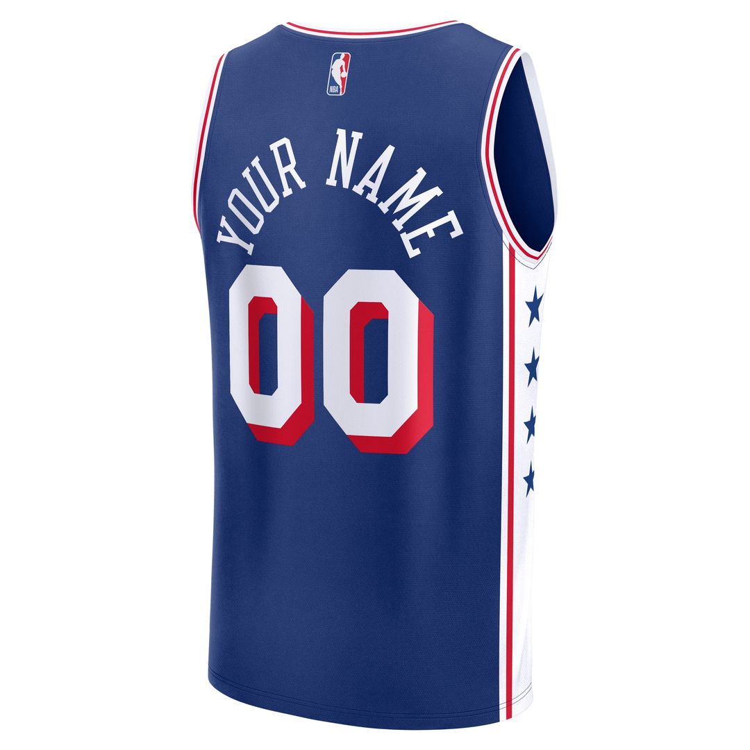 Philadelphia 76ers Fanatics Youth Fast Break Custom Replica Jersey - White - Association Edition
