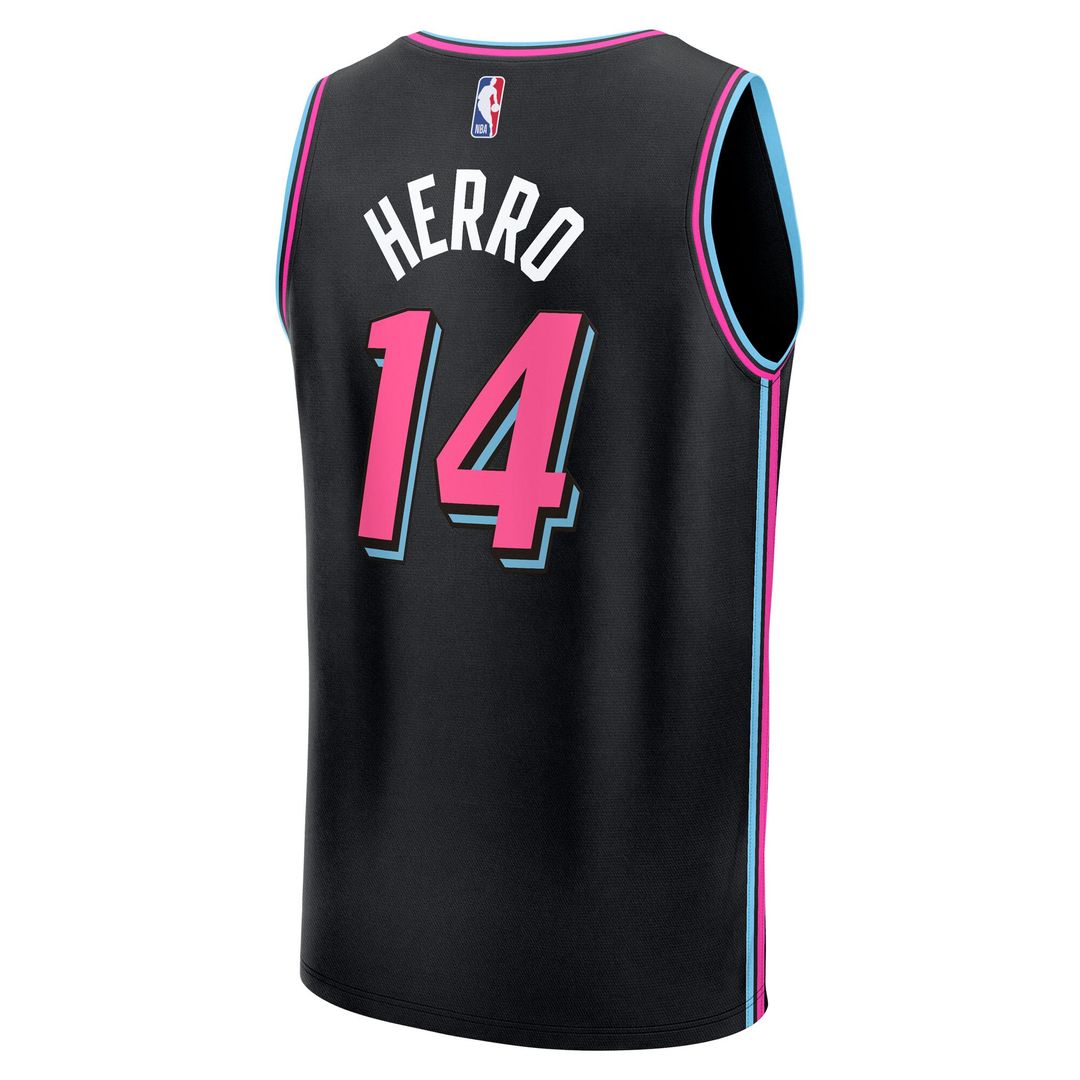 Tyler Herro Miami Heat Fanatics 2025/26 City Edition Fast Break Jersey - Black