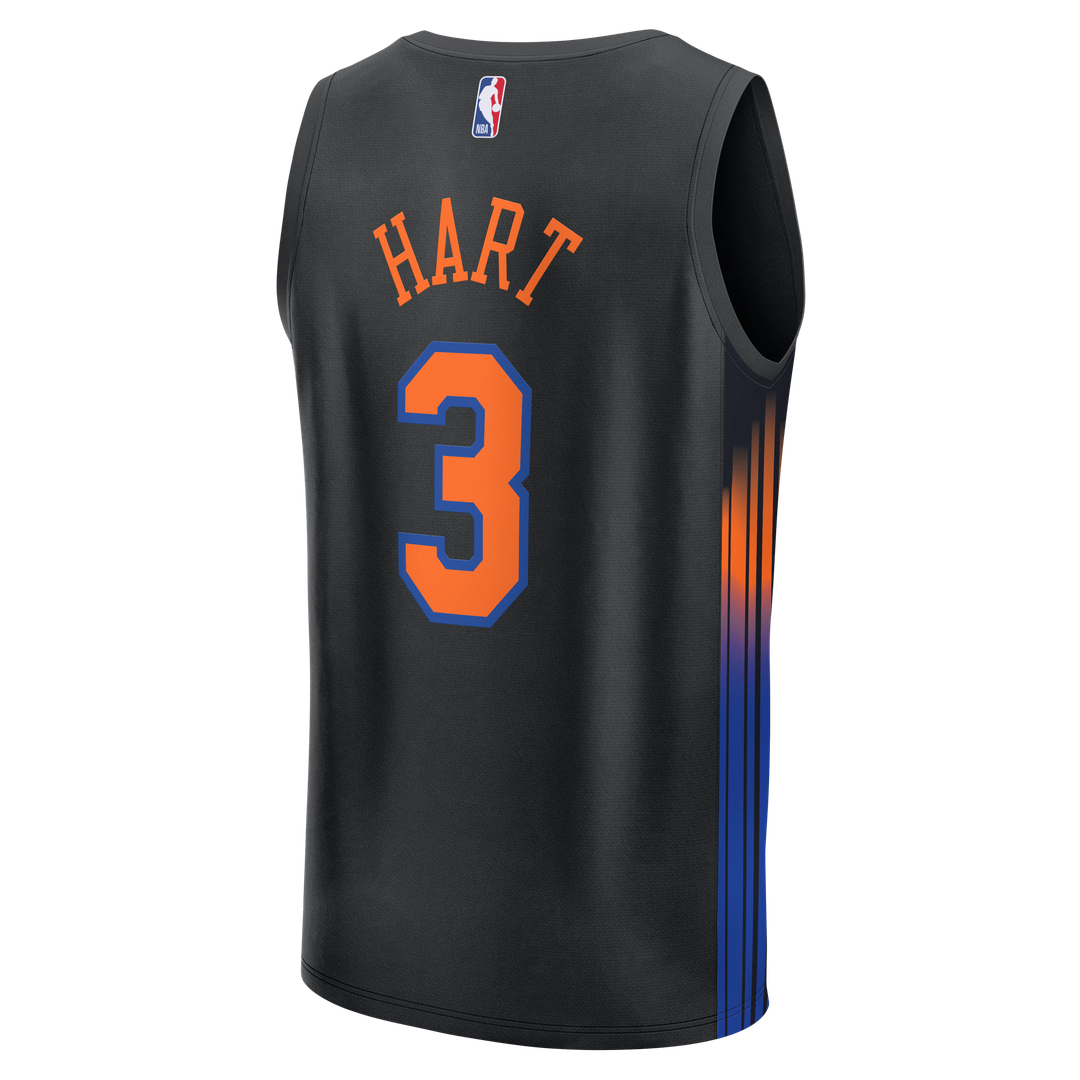Josh Hart New York Knicks Fanatics Youth Fast Break Jersey - Statement Edition - Black