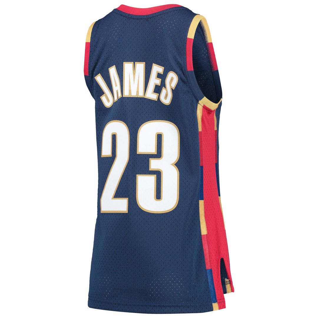 LeBron James Cleveland Cavaliers Mitchell & Ness Women's Hardwood Classics Swingman Jersey - Navy