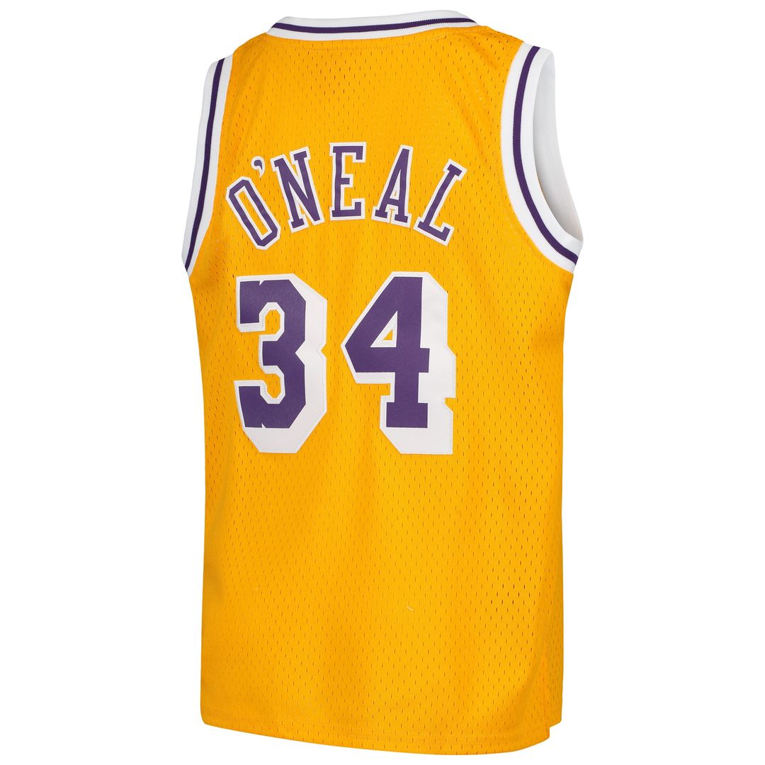 Shaquille O'Neal Los Angeles Lakers Mitchell & Ness Youth Swingman Throwback Jersey - Gold