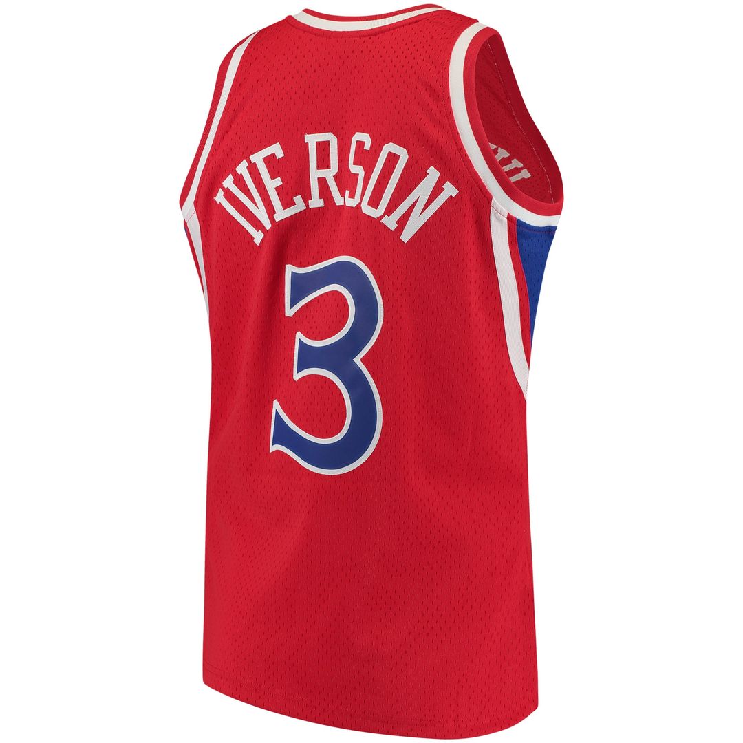 Allen Iverson Philadelphia 76ers Mitchell & Ness 2000/01 Hardwood Classics Swingman Jersey - Black