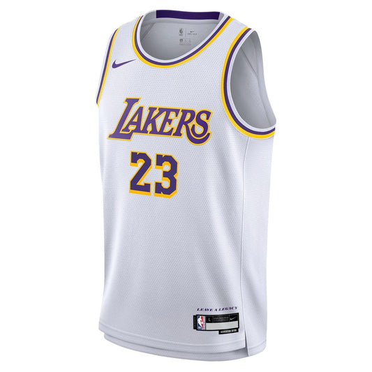 LeBron James Los Angeles Lakers Nike Youth Swingman Jersey - Association Edition - White