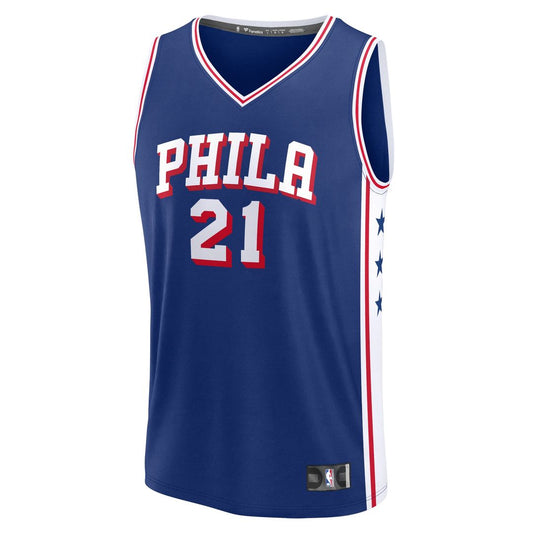 Joel Embiid Philadelphia 76ers Fanatics Fast Break Replica Jersey - Icon Edition - Royal