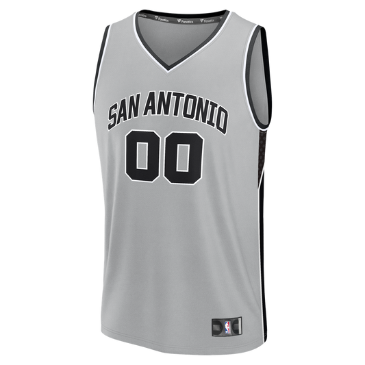 San Antonio Spurs Fanatics Youth 2026 NBA Finals Fast Break Custom Jersey - Statement Edition - Silver