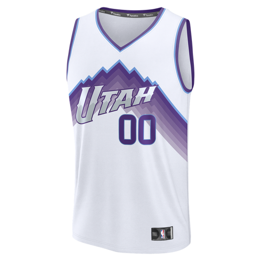 Utah Jazz Fanatics Youth Fast Break Replica Custom Jersey - Association Edition