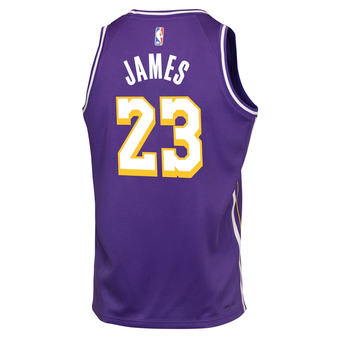 LeBron James Los Angeles Lakers Jordan Brand Youth Swingman Jersey - Statement Edition - Purple
