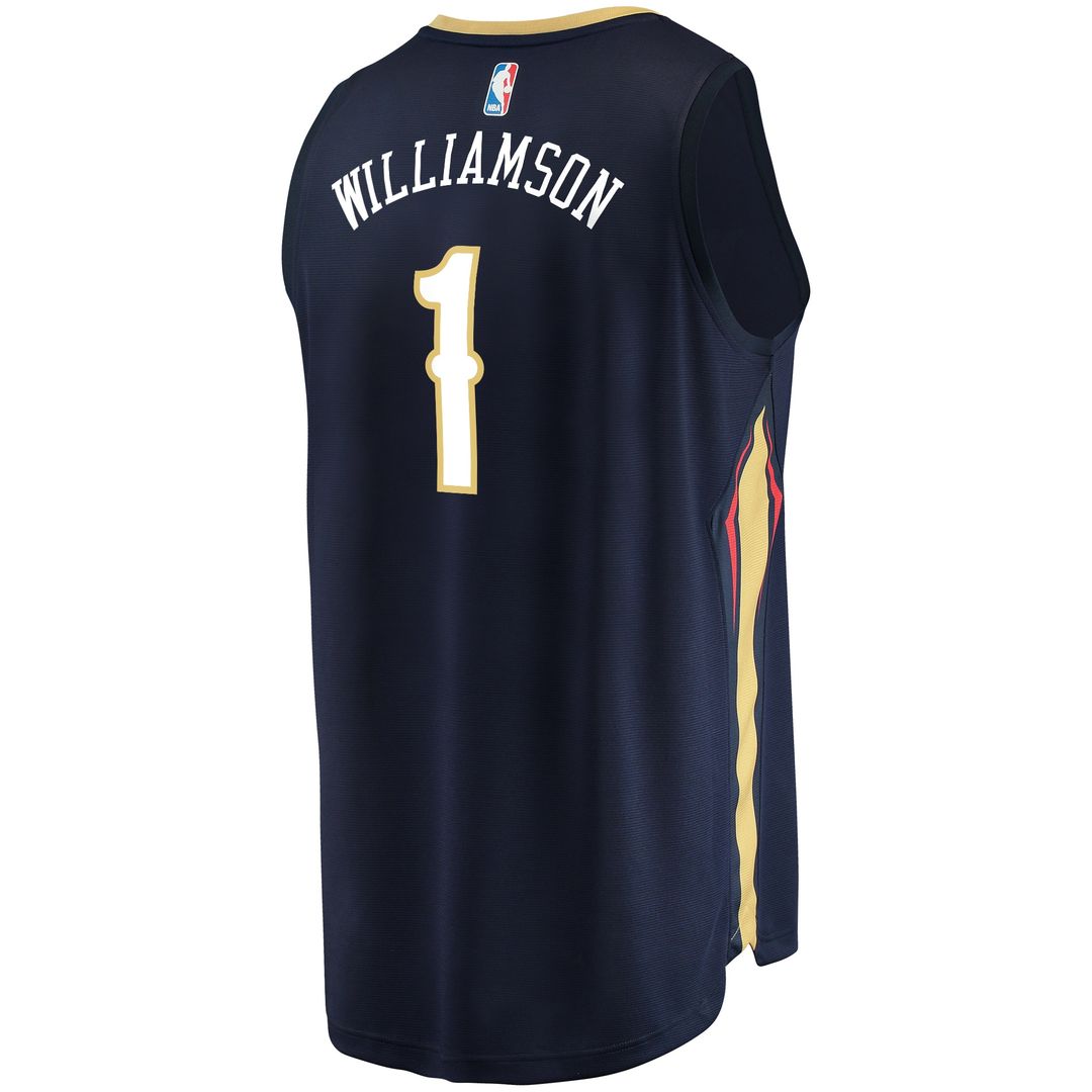 Zion Williamson New Orleans Pelicans Fanatics Youth Replica Fast Break Jersey Navy - Icon Edition