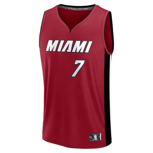 Kel'el Ware Miami Heat Fanatics Youth Fast Break Player Jersey - Statement Edition - Red