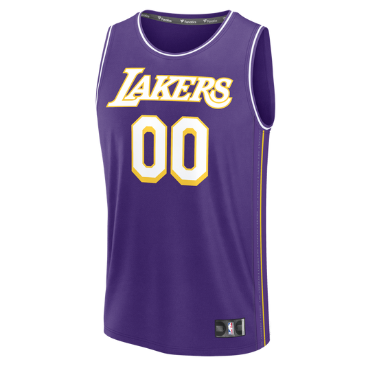 Los Angeles Lakers Fanatics Youth Fast Break Custom Jersey - Statement Edition - Purple