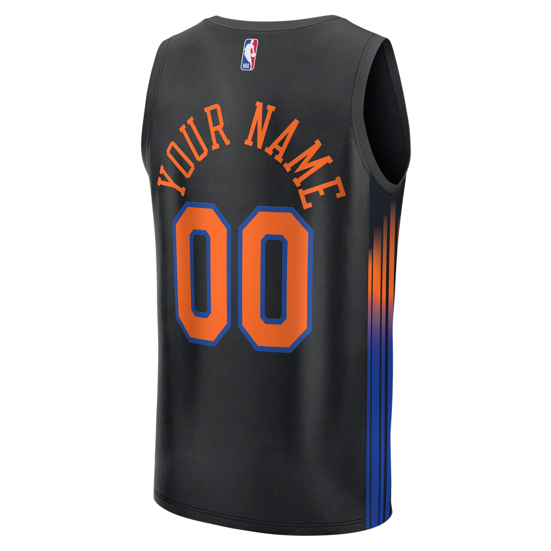 New York Knicks Fanatics Fast Break Custom Jersey - Statement Edition - Navy