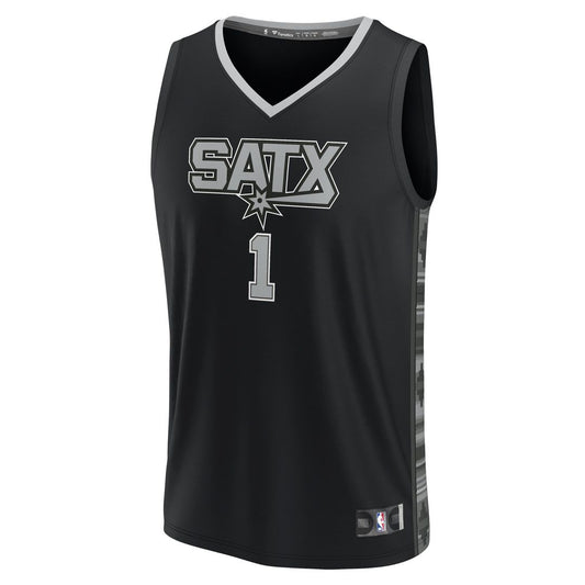 Victor Wembanyama San Antonio Spurs Fanatics Fast Break Player Jersey - Statement Edition - Black