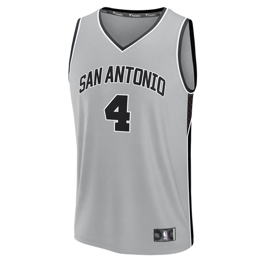 De'Aaron Fox San Antonio Spurs Fanatics Youth Fast Break Jersey - Statement Edition - Silver
