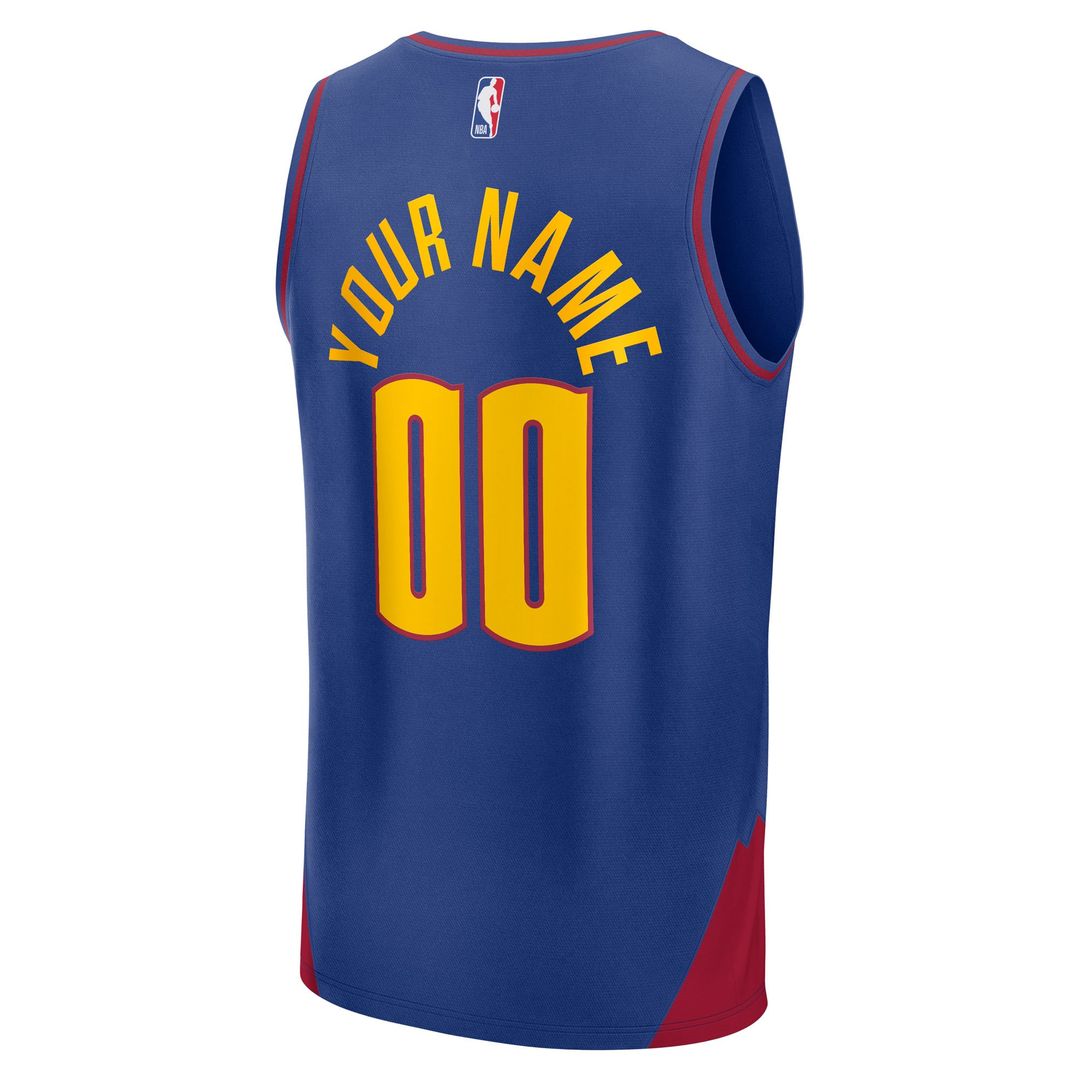 Denver Nuggets Fanatics Youth Fast Break Custom Replica Jersey - Navy - Icon Edition