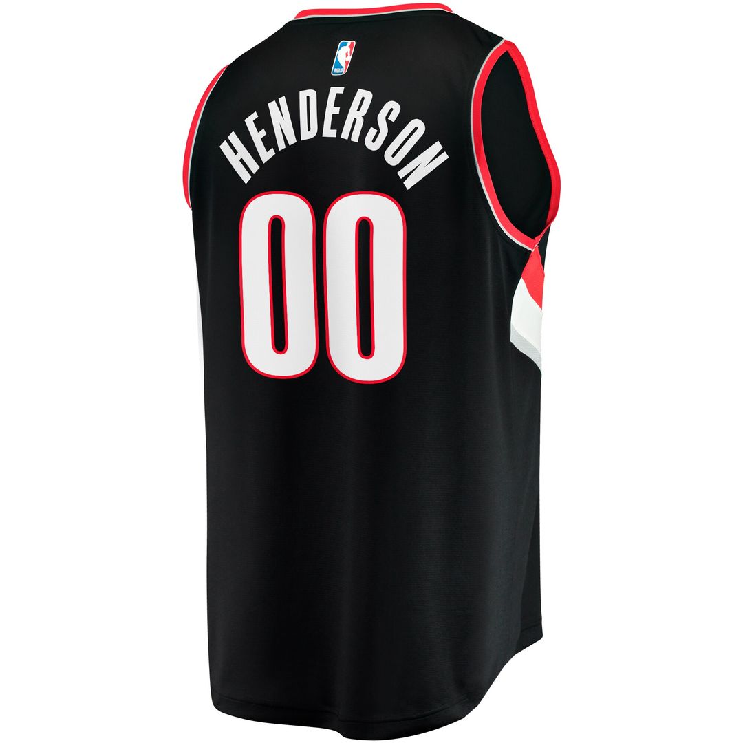 Scoot Henderson Portland Trail Blazers Fanatics Fast Break Replica Jersey - Icon Edition - Black