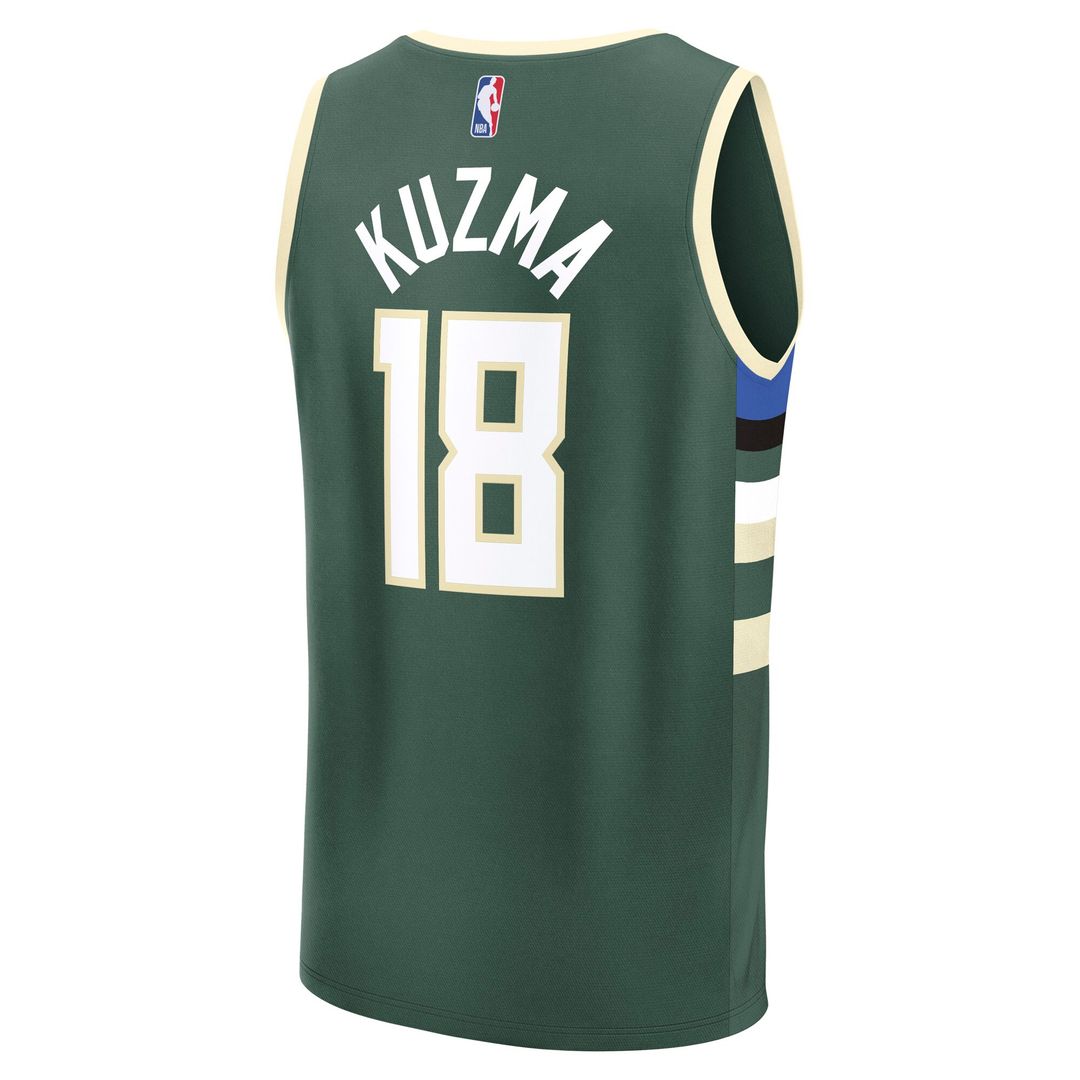 Kyle Kuzma Milwaukee Bucks Fanatics Fast Break Player Replica Jersey - Icon Edition - Hunter Green