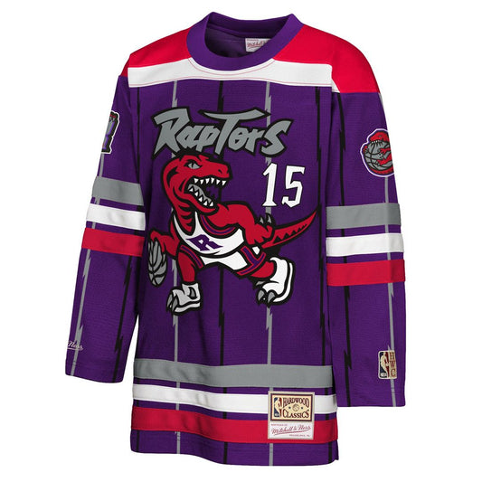 Vince Carter Toronto Raptors Mitchell & Ness Youth Maxxed Out 2.0 Fashion Hockey Jersey - Purple