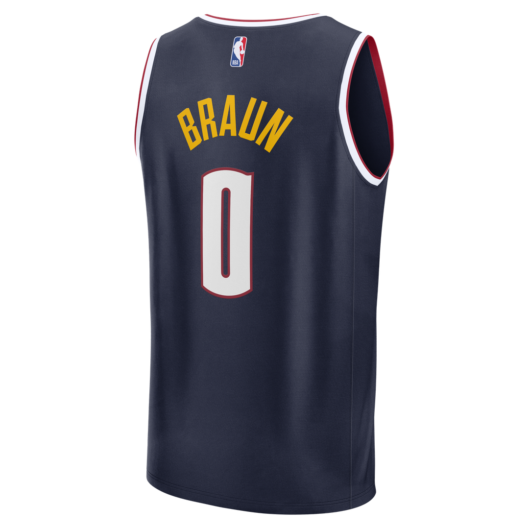 Christian Braun Denver Nuggets Fanatics Fast Break Replica Jersey - Icon Edition - Navy