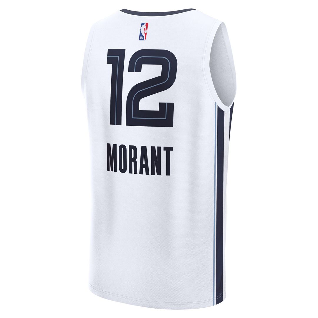 Ja Morant Memphis Grizzlies Fanatics Fast Break Player Replica Jersey - Association Edition - White