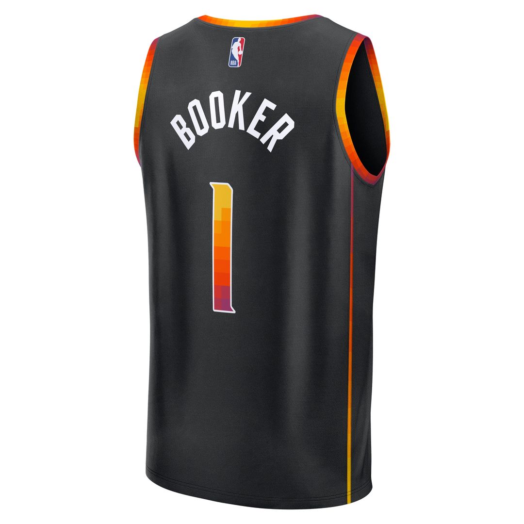 Devin Booker Phoenix Suns Fanatics Youth Fast Break Player Replica Jersey - Statement Edition - Black