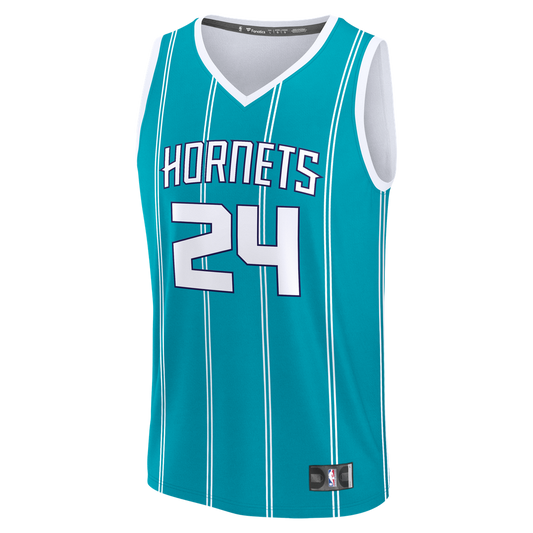 Brandon Miller Charlotte Hornets Fanatics Youth Fast Break Replica Jersey - Teal - Icon Edition