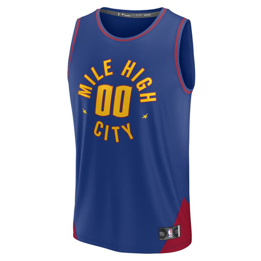 Denver Nuggets Fanatics Youth Fast Break Replica Custom Jersey - Statement Edition - Blue