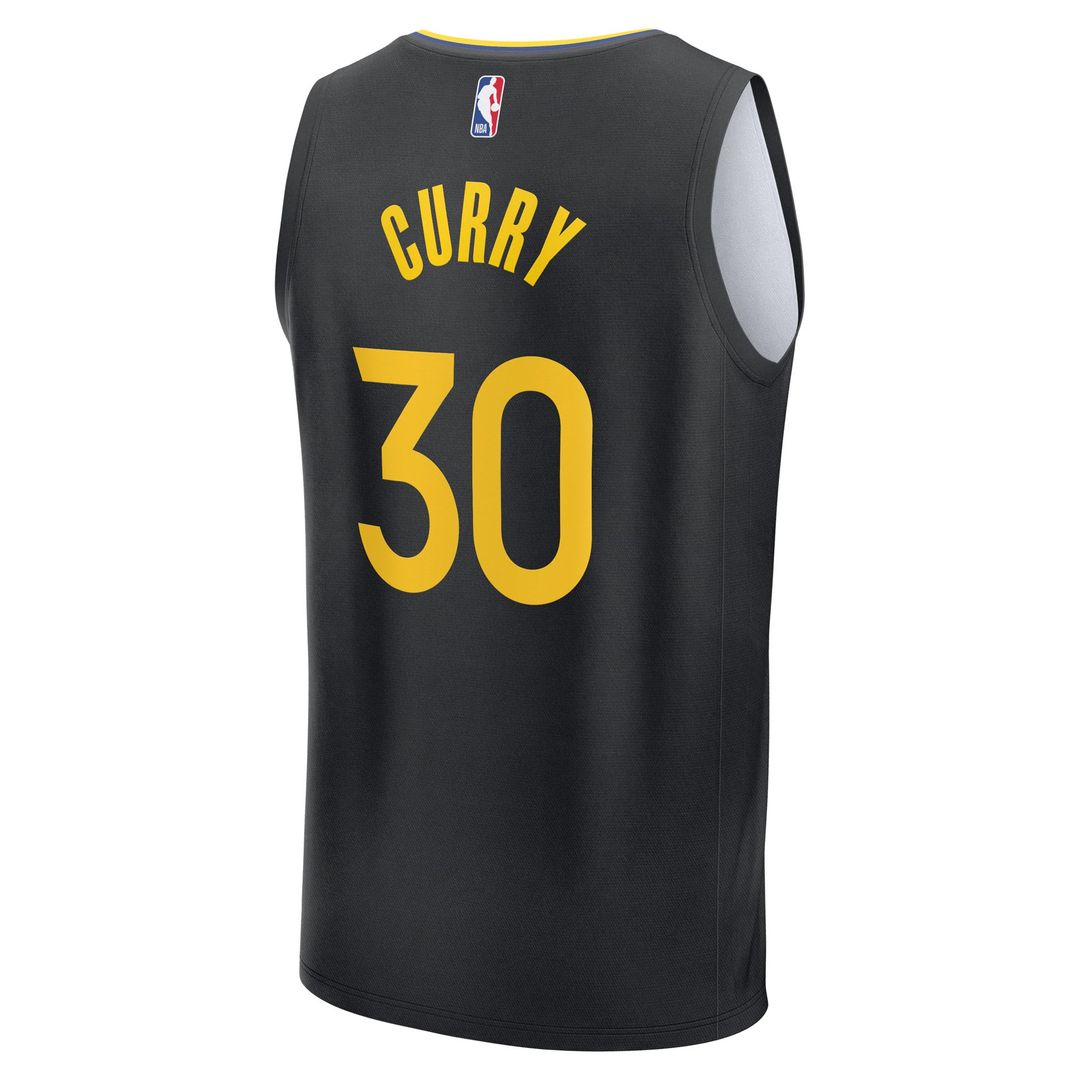 Stephen Curry Golden State Warriors Fanatics Fast Break Player Replica Jersey - Statement Edition - Black