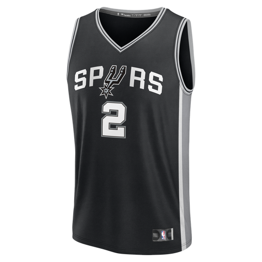 Dylan Harper San Antonio Spurs Fanatics Fast Break Jersey - Black - Icon Edition