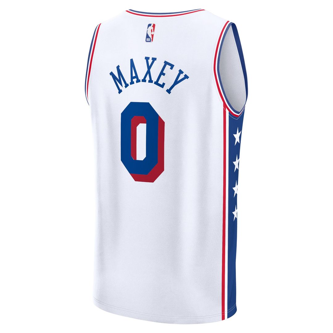 Tyrese Maxey Philadelphia 76ers Fanatics Fast Break Player Replica Jersey - Association Edition - White