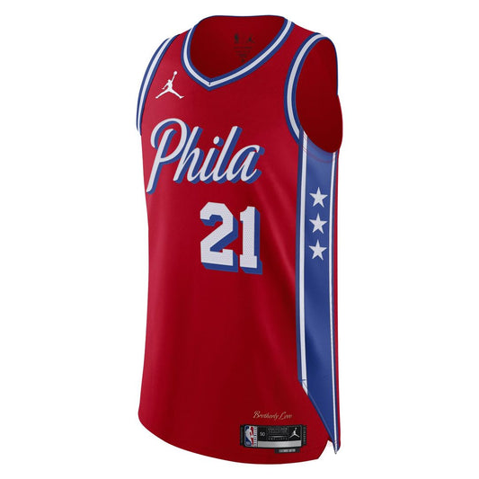 Joel Embiid Philadelphia 76ers Jordan Brand Player Authentic Jersey - Statement Edition - Red