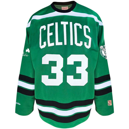 Larry Bird Boston Celtics Mitchell & Ness Big & Tall NBA Hockey Jersey - Kelly Green