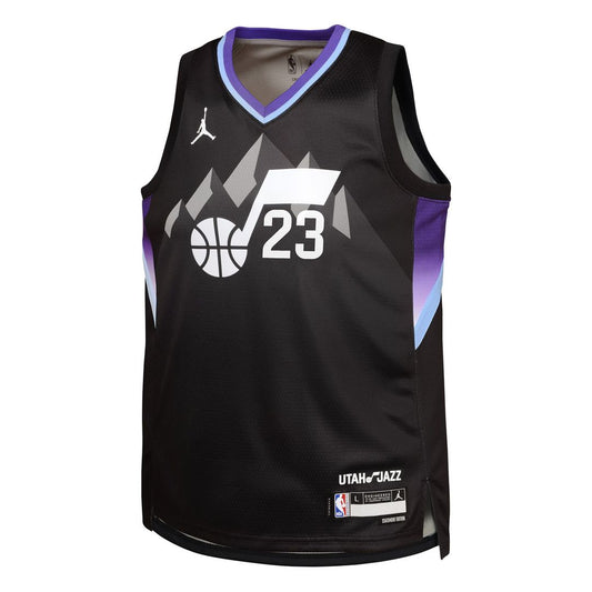 Lauri Markkanen Utah Jazz Jordan Brand Youth Swingman Jersey - Statement Edition - Black
