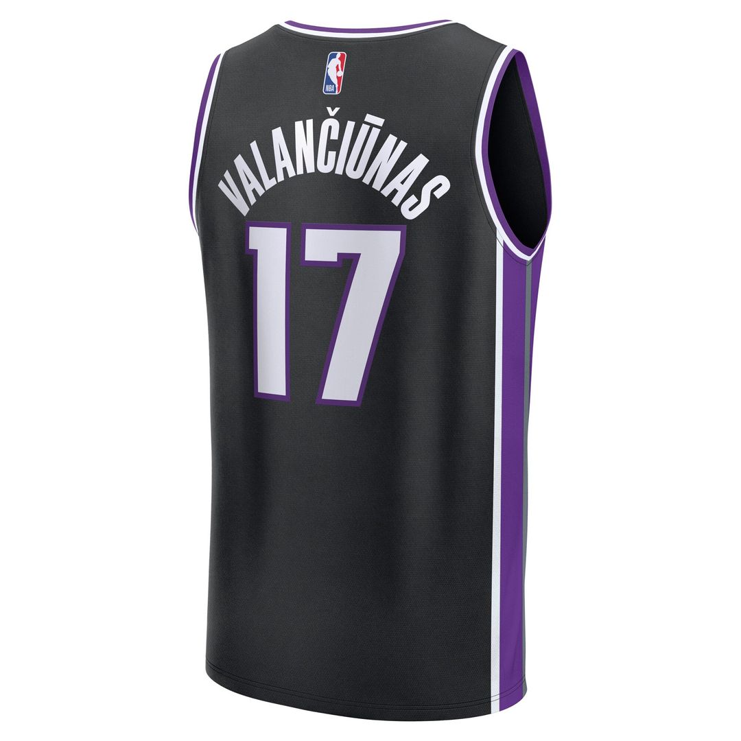 Jonas Valančiūnas Sacramento Kings Fanatics Youth Fast Break Player Replica Jersey - Black - Icon Edition