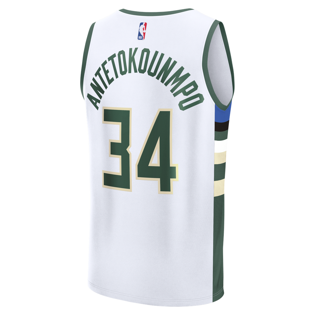 Giannis Antetokounmpo Milwaukee Bucks Fanatics Fast Break Player Replica Jersey - Association Edition - White