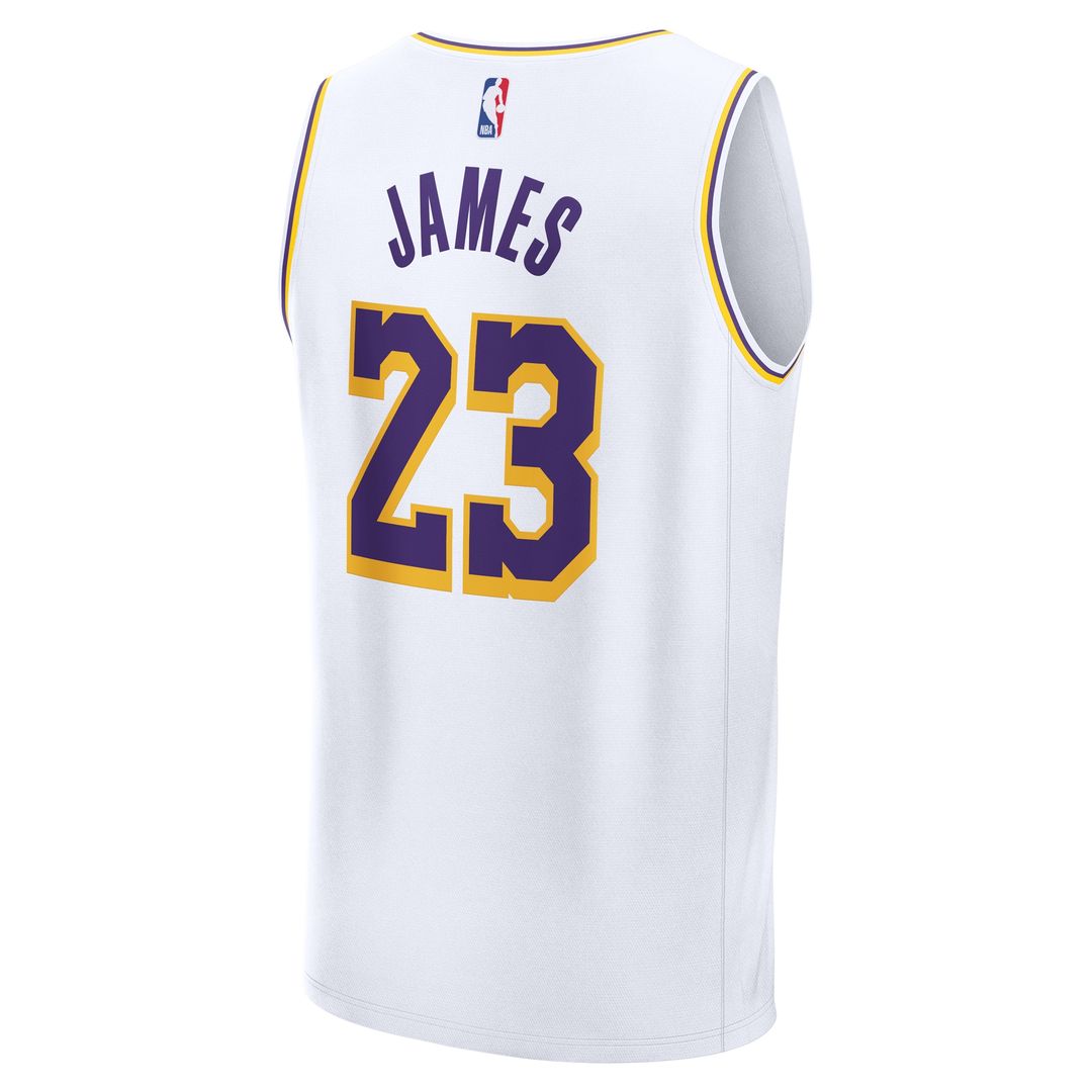LeBron James Los Angeles Lakers Fanatics Fast Break Player Replica Jersey - Association Edition - White