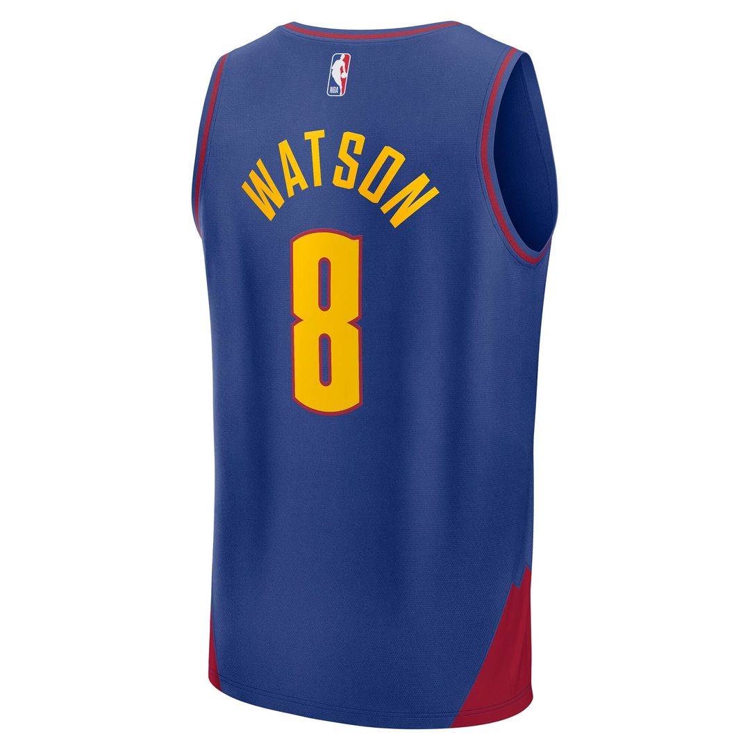 Peyton Watson Denver Nuggets Fanatics Fast Break Player Replica Jersey - Statement Edition - Blue