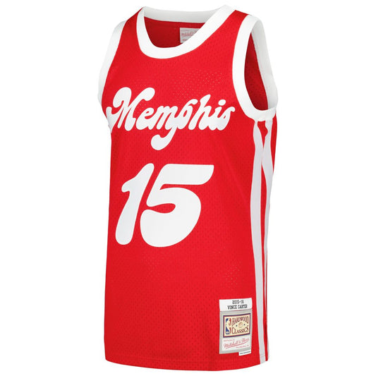 Vince Carter Memphis Grizzlies Mitchell & Ness 2015/16 Hardwood Classics Swingman Jersey - Red