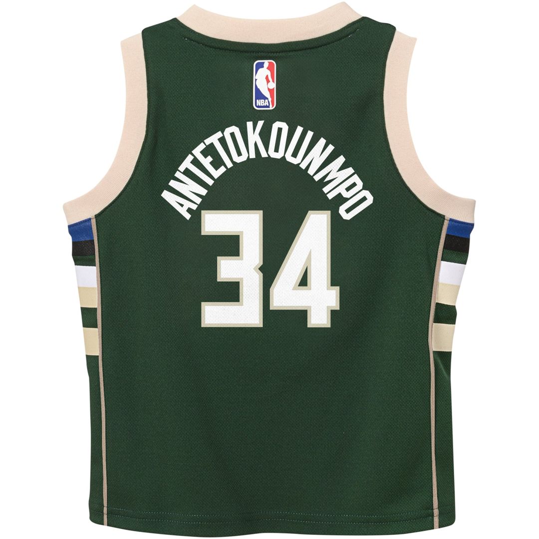 Giannis Antetokounmpo Milwaukee Bucks Nike Preschool Player Swingman Jersey - Icon Edition - Hunter Green