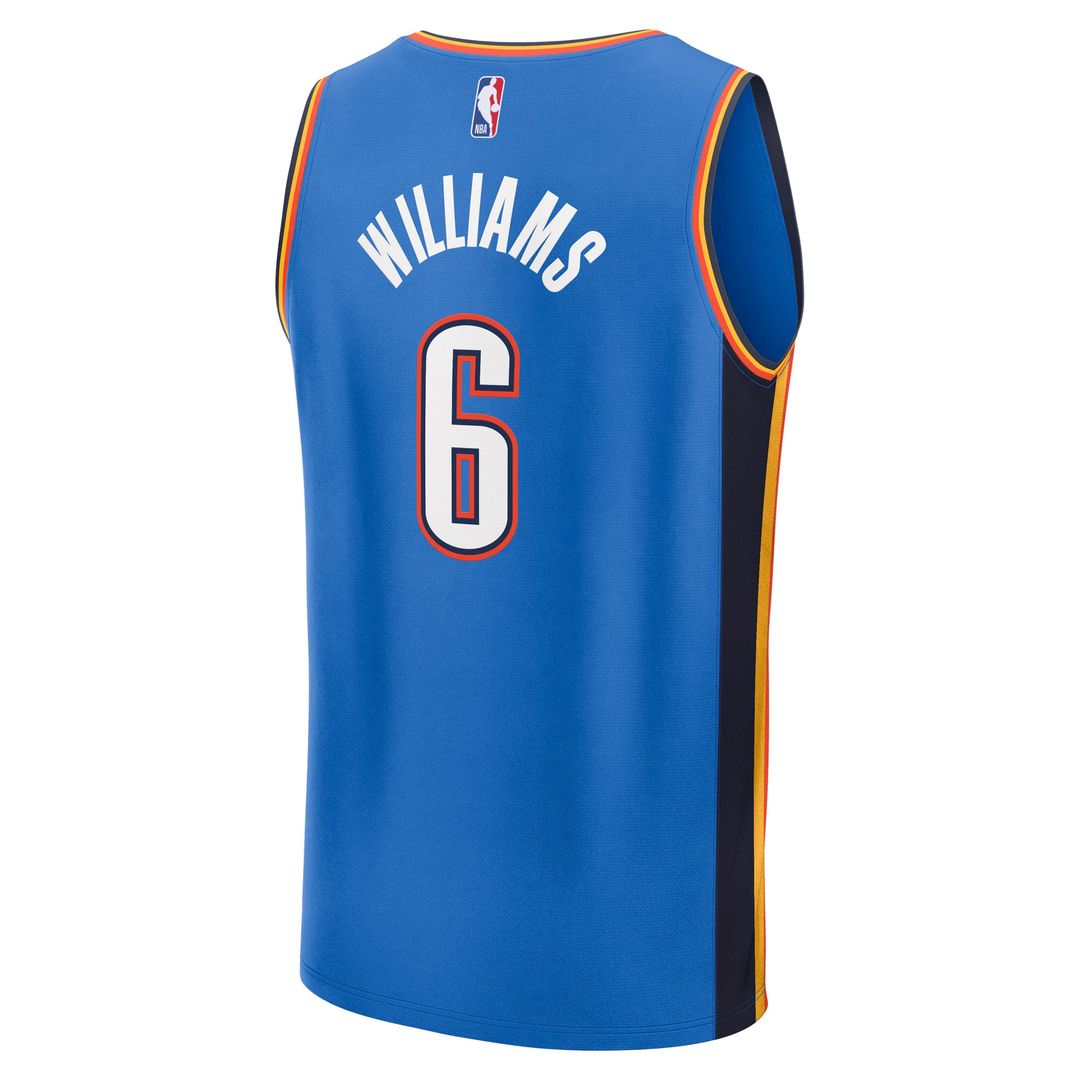 Jaylin Williams Oklahoma City Thunder Fanatics Fast Break Player Replica Jersey - Icon Edition - Blue