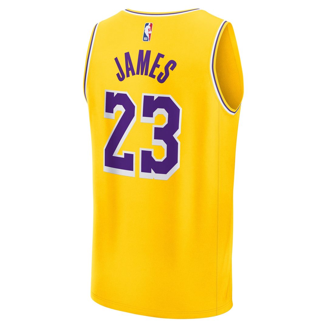 LeBron James Los Angeles Lakers Fanatics Youth Fast Break Player Replica Jersey - Icon Edition - Gold