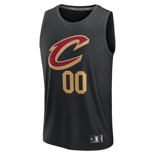 Cleveland Cavaliers Fanatics Youth Fast Break Custom Jersey - Statement Edition - Black