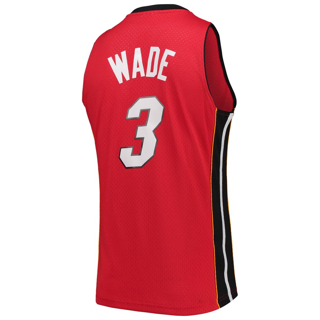 Dwyane Wade Miami Heat Mitchell & Ness Hardwood Classics Swingman Jersey - Red