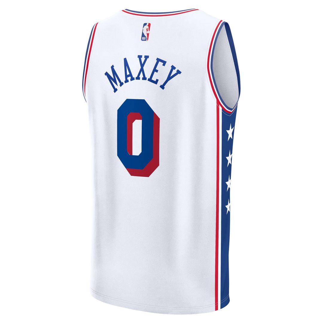 Tyrese Maxey Philadelphia 76ers Fanatics Fast Break Player Replica Jersey - Association Edition - White