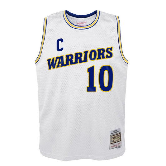 Tim Hardaway Golden State Warriors Mitchell & Ness Youth 1990 - 91 Hardwood Classics Swingman Throwback Home Jersey - White