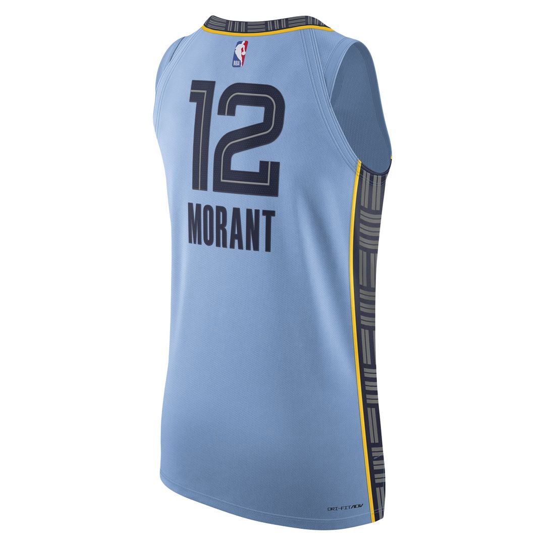 Ja Morant Memphis Grizzlies Jordan Brand Player Authentic Jersey - Statement Edition - Light Blue
