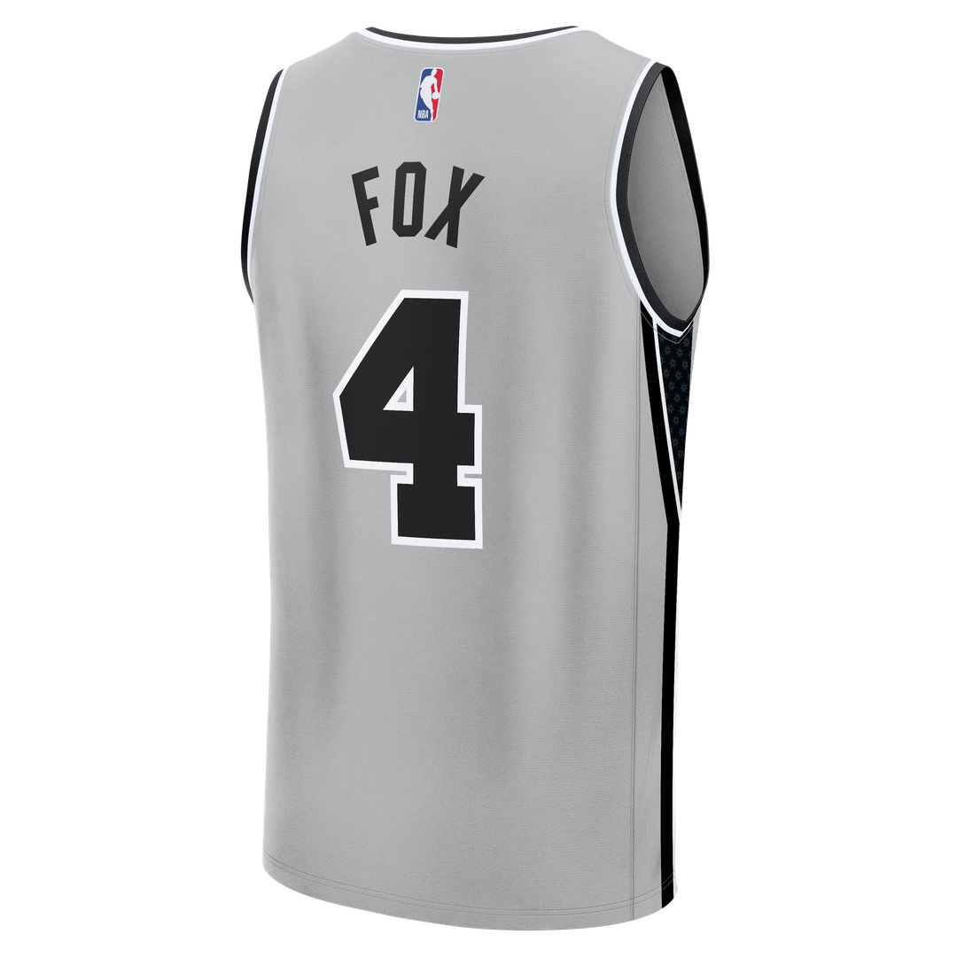 De'Aaron Fox San Antonio Spurs Fanatics Youth Fast Break Jersey - Statement Edition - Silver