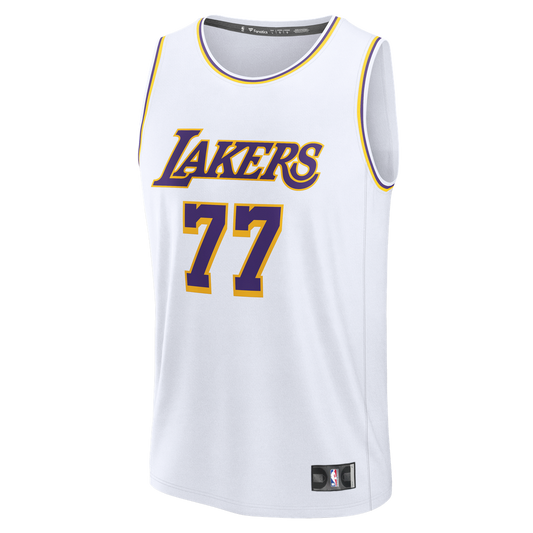 Luka Dončić Los Angeles Lakers Fanatics Youth Fast Break Replica Jersey - White - Association Edition