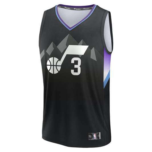 Keyonte George Utah Jazz Fanatics Fast Break Replica Jersey - Statement Edition - Black