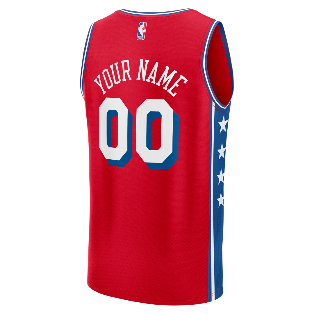 Philadelphia 76ers Fanatics Fast Break Custom Jersey - Icon Edition - Blue
